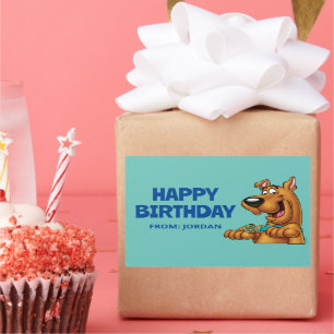 Scooby-Doo Paws Up Happy Birthday Rectangular Sticker