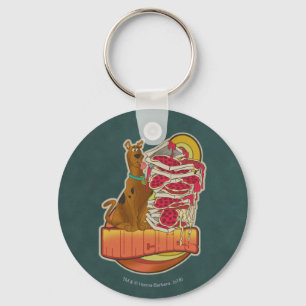 Scooby-Doo   Pile of Pizza "Munchies" Graphic Key Ring