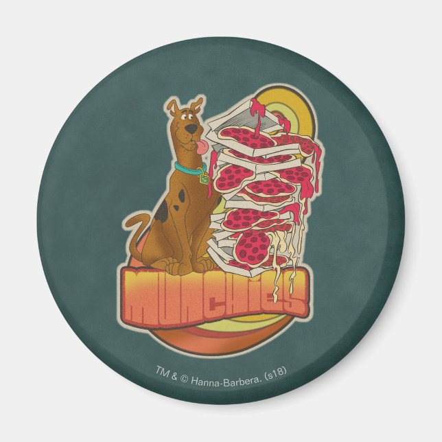 Scooby-Doo | Pile of Pizza "Munchies" Graphic Magnet (Front)