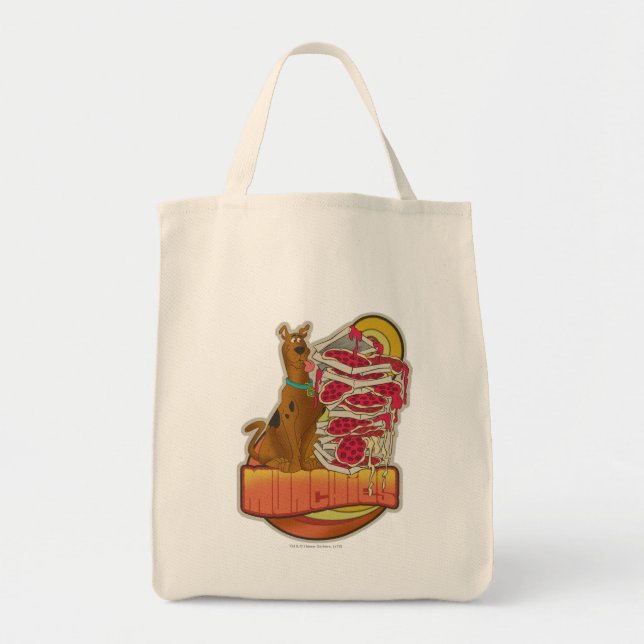 Scooby-Doo | Pile of Pizza "Munchies" Graphic Tote Bag (Front)