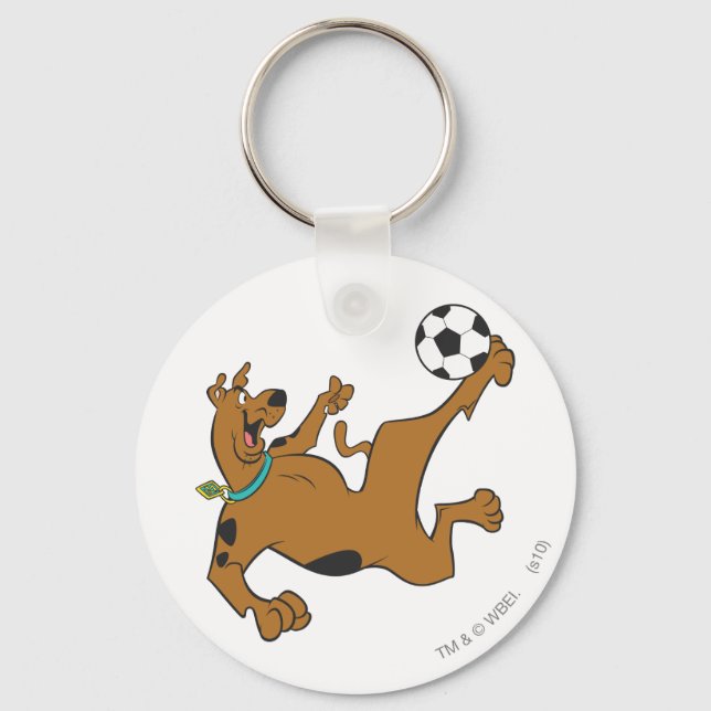 Scooby-Doo Playing Soccer Key Ring (Front)