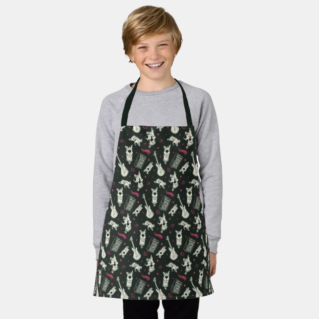 Scooby-Doo Punk Guitar and Amp Pattern Apron (Worn)