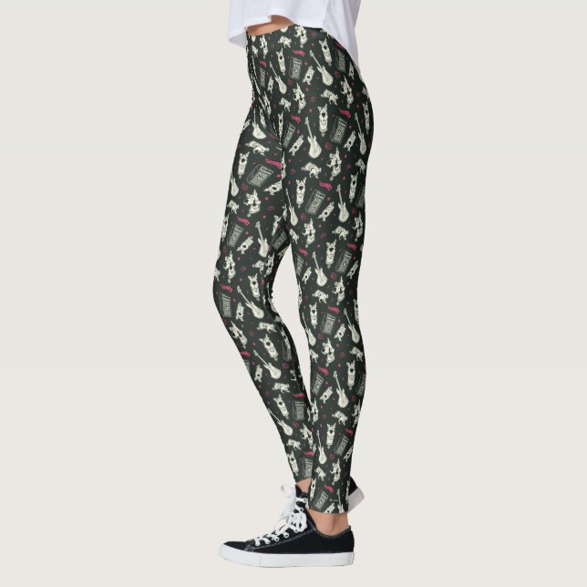 Scooby-Doo Punk Guitar and Amp Pattern Leggings (Left)