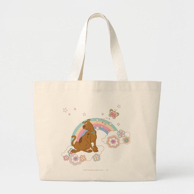 Scooby-Doo Rainbow Butterfly Large Tote Bag (Front)