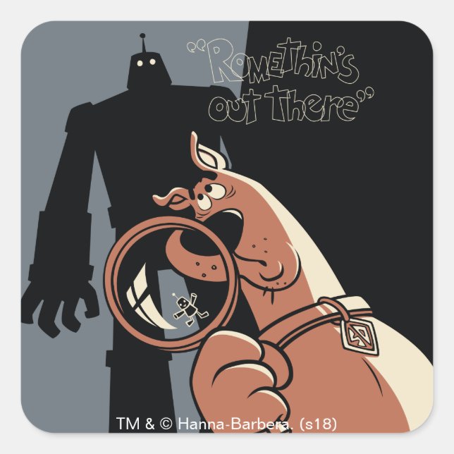 Scooby-Doo "Romethin's Out There" Square Sticker (Front)