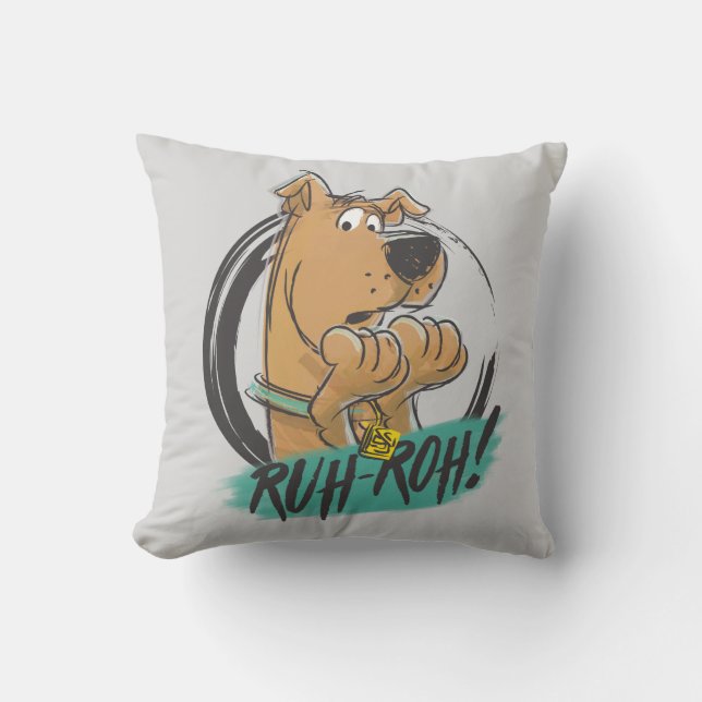 Scooby-Doo "Ruh Roh!" Marker Sketch Cushion (Front)