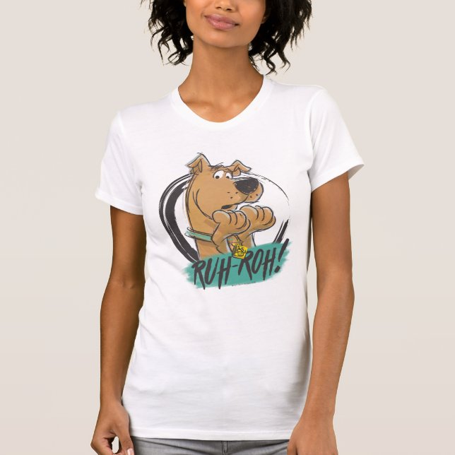 Scooby-Doo "Ruh Roh!" Marker Sketch T-Shirt (Front)