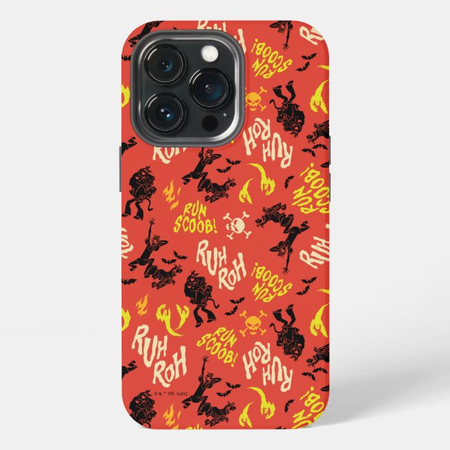 Scooby-Doo | Ruh Roh Run Scoob! Pattern iPhone Case (Back)