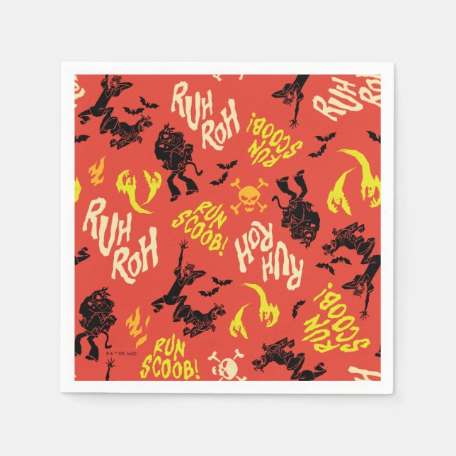 Scooby-Doo | Ruh Roh Run Scoob! Pattern Napkin (Front)