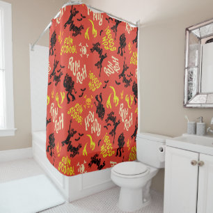 Scooby-Doo   Ruh Roh Run Scoob! Pattern Shower Curtain
