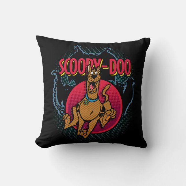 Scooby-Doo Running From Ghosts Graphic Cushion (Front)
