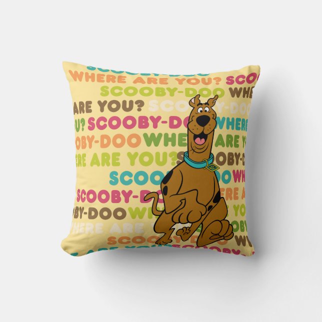 Scooby-Doo Running "Where Are You?" Cushion (Front)