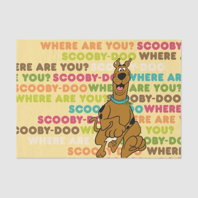 Scooby-Doo Running "Where Are You?" Tissue Paper (Front)