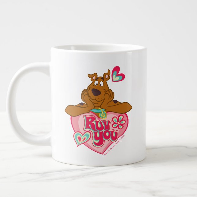 Scooby-Doo - Ruv You Large Coffee Mug (Left)