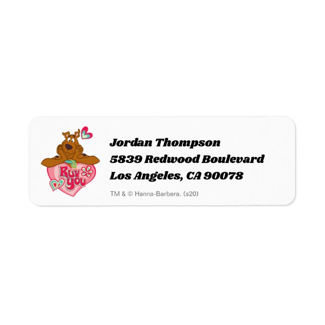 Scooby-Doo - Ruv You Return Address Label (Front)