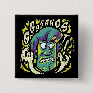 Scooby-Doo   Scared Shaggy 15 Cm Square Badge