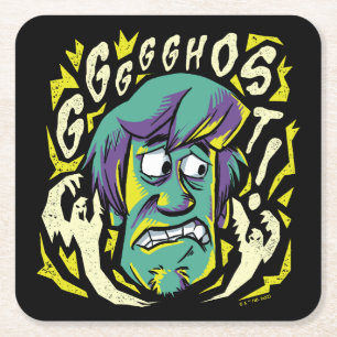 Scooby-Doo   Scared Shaggy Square Paper Coaster