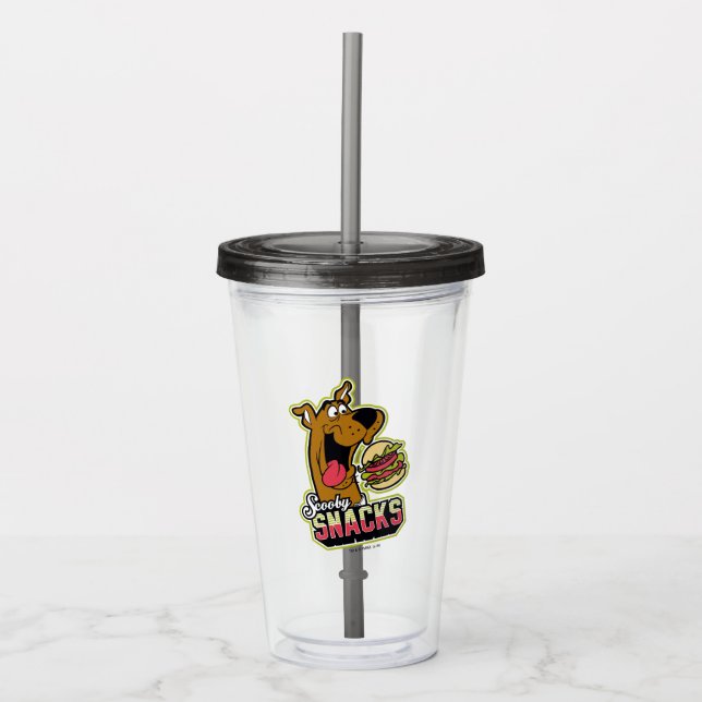 Scooby-Doo "Scooby Snacks" Logo Acrylic Tumbler (Front)