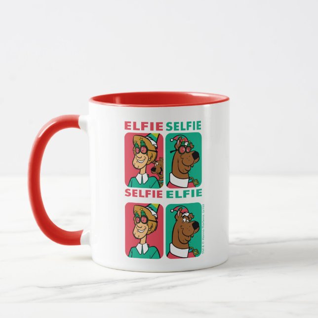 Scooby-Doo & Shaggy "Elfie Selfie" Mug (Left)