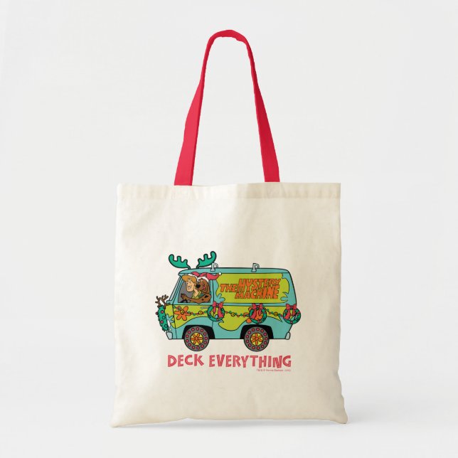 Scooby-Doo & Shaggy In The Holiday Mystery Machine Tote Bag (Front)