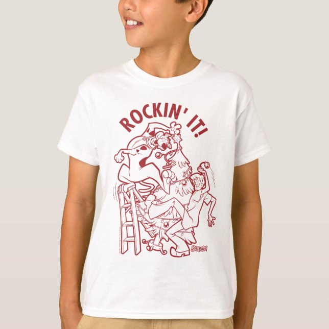 Scooby-Doo & Shaggy Rockin' It 'Round The Tree T-Shirt (Front)