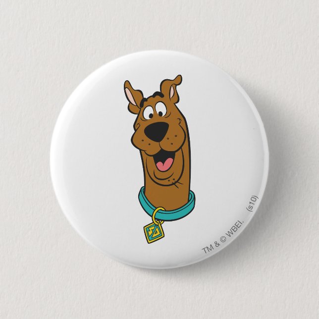 Scooby-Doo Smiling Face 6 Cm Round Badge (Front)