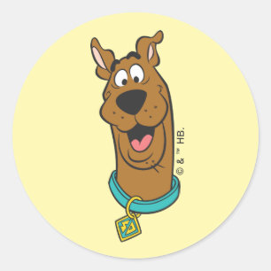 Scooby-Doo Smiling Face Classic Round Sticker