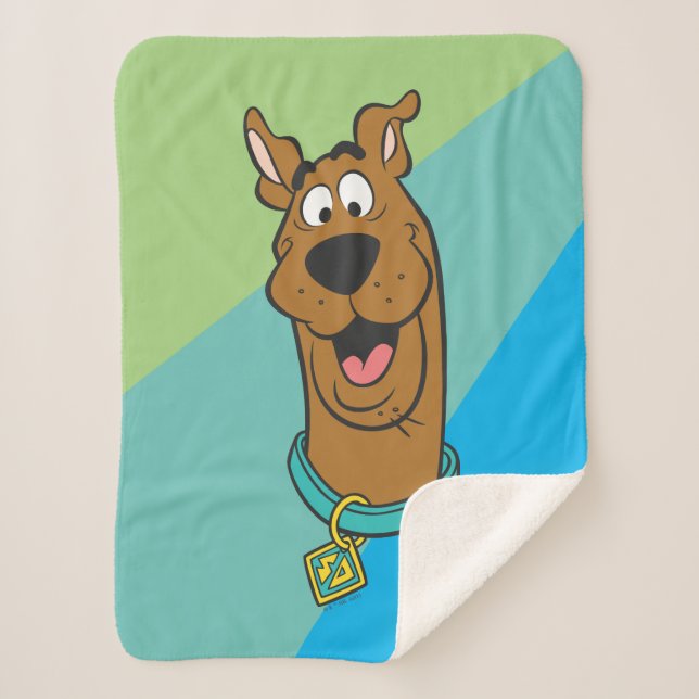 Scooby-Doo Smiling Face Sherpa Blanket (Front)