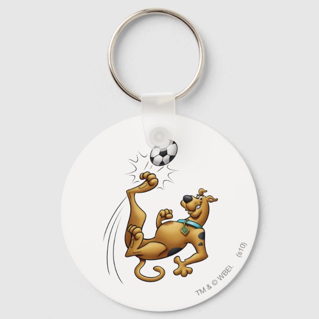 Scooby-Doo Soccer Overhead Kick Airbrush Key Ring (Front)