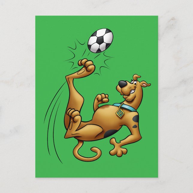 Scooby-Doo Soccer Overhead Kick Airbrush Postcard (Front)