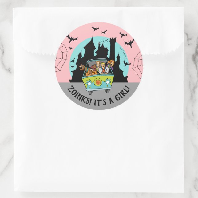 Scooby-Doo Spooktacular Halloween Baby Shower Classic Round Sticker (Bag)