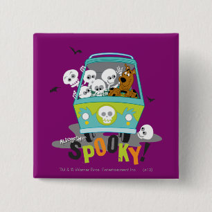 Scooby-Doo Spooky Mystery Machine 15 Cm Square Badge