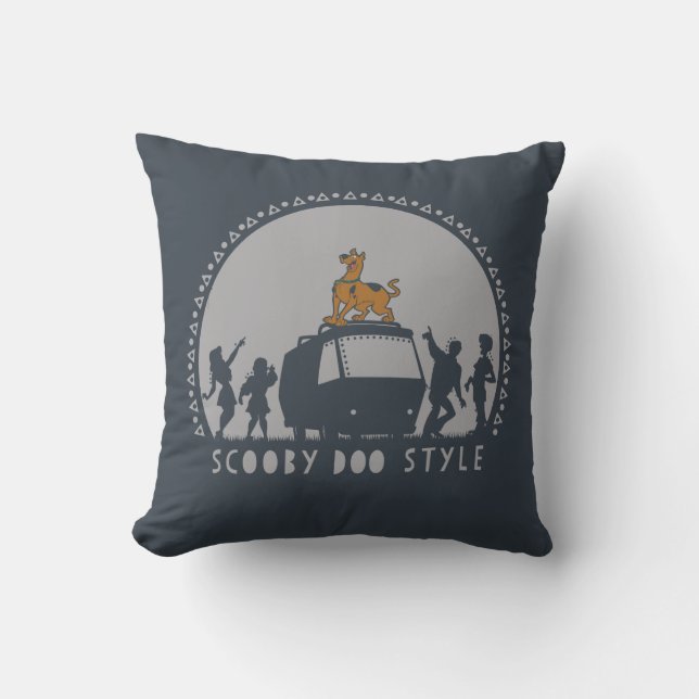 Scooby-Doo Style Tribal Van Silhouette Cushion (Front)