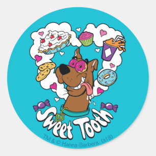 Scooby-Doo "Sweet Tooth" Classic Round Sticker