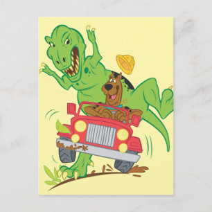 Scooby-Doo T-Rex Attack Postcard