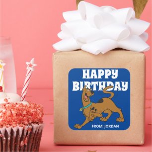 Scooby-Doo Tail Wag   Happy Birthday Square Sticker