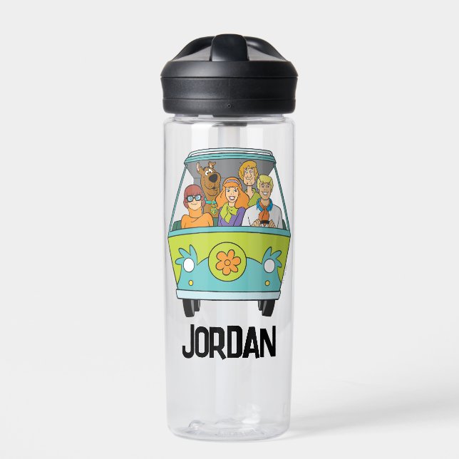 Scooby-Doo & The Gang Mystery Mach | Add Your Name Water Bottle (Front)