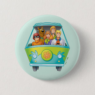 Scooby-Doo & The Gang Mystery Machine Airbrush 6 Cm Round Badge