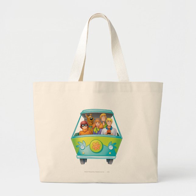 Scooby-Doo & The Gang Mystery Machine Airbrush Large Tote Bag (Front)