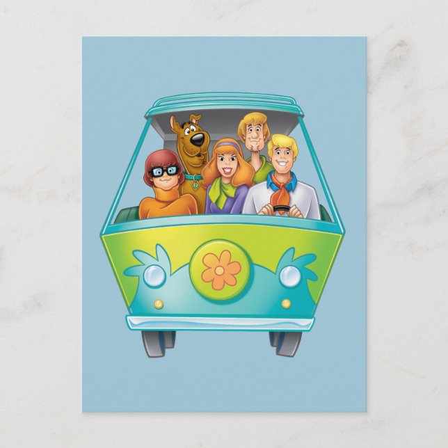 Scooby-Doo & The Gang Mystery Machine Airbrush Postcard (Front)