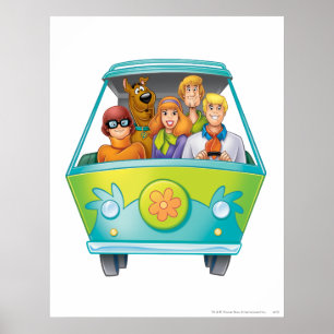 Scooby-Doo & The Gang Mystery Machine Airbrush Poster