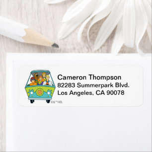 Scooby-Doo & The Gang Mystery Machine Return Address Label
