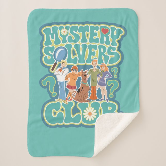 Scooby-Doo & the Gang "Mystery Solvers Club" Sherpa Blanket (Front)