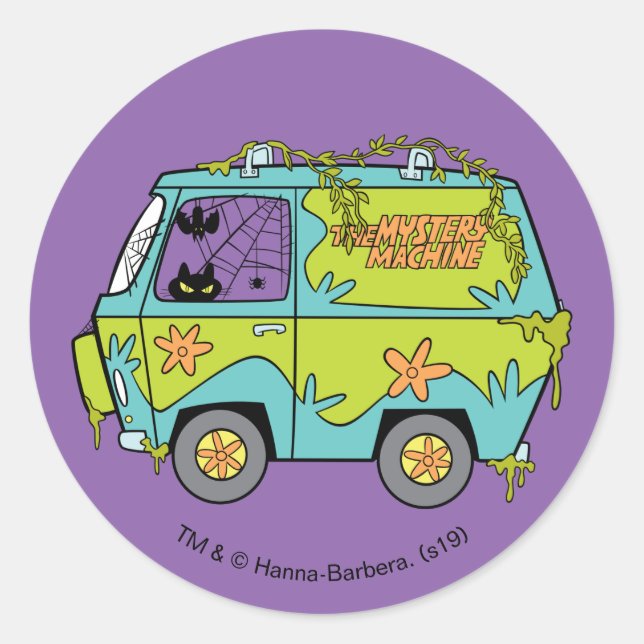 Scooby-Doo | The Mystery Machine Classic Round Sticker (Front)