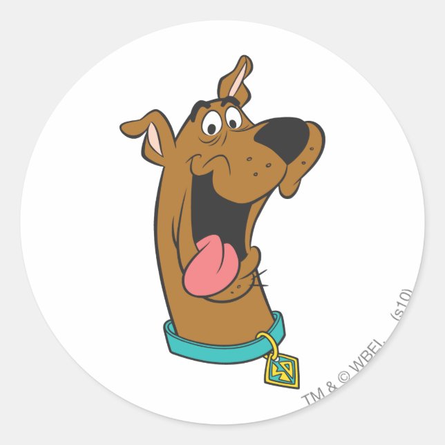 Scooby-Doo Tongue Out Classic Round Sticker (Front)