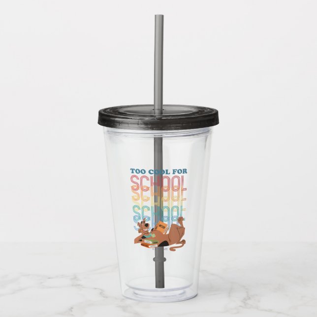Scooby-Doo Too Cool For School Acrylic Tumbler (Front)