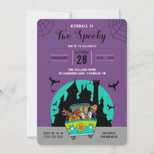 Scooby-Doo   Two Spooky Halloween Birthday Invitation