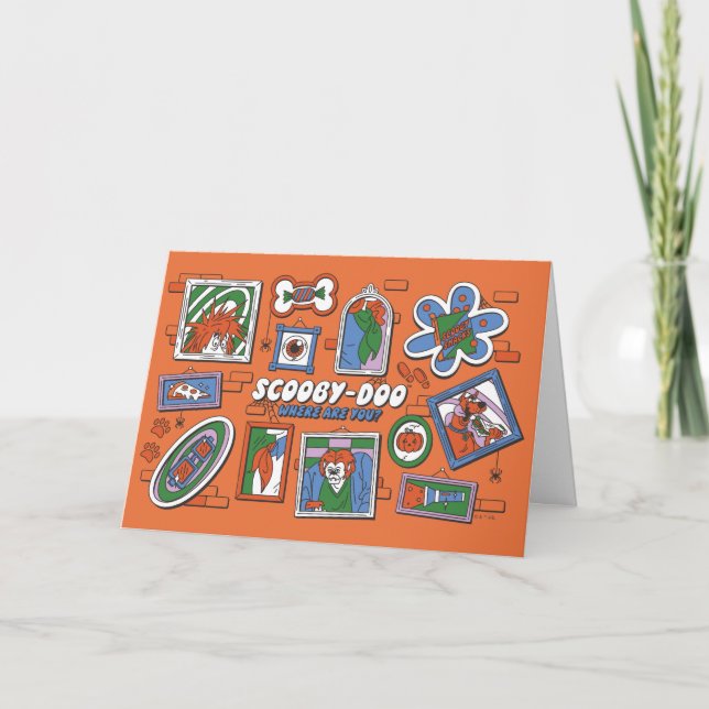 Scooby-Doo Wall of Halloween Picture Frames Card (Front)