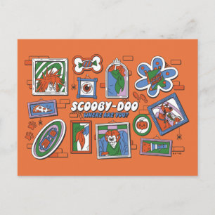 Scooby-Doo Wall of Halloween Picture Frames Postcard