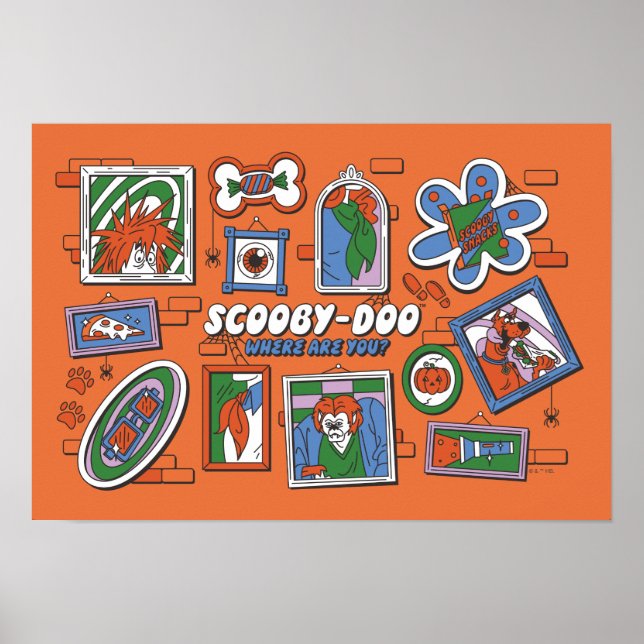 Scooby-Doo Wall of Halloween Picture Frames Poster (Front)